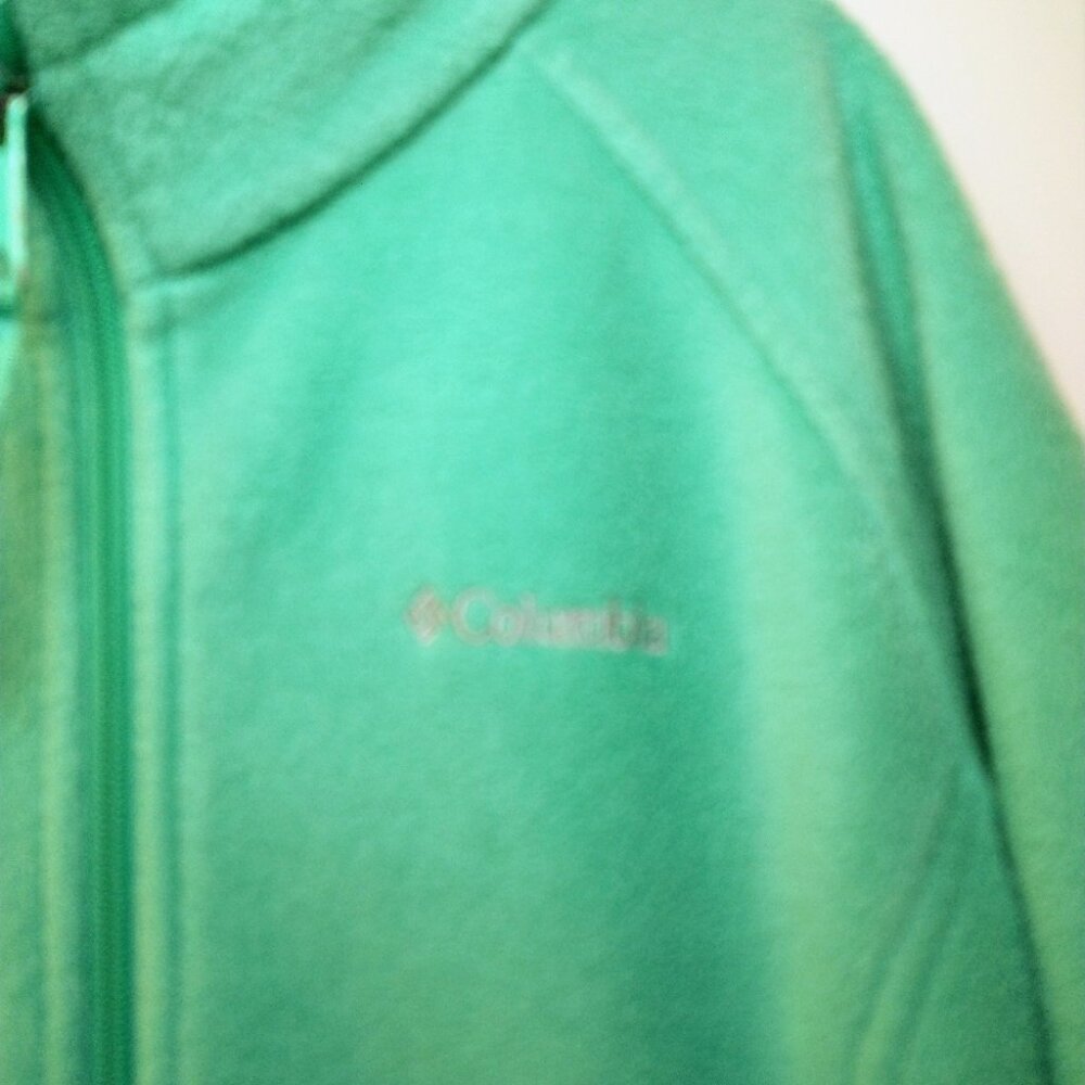 Kids Columbia Teal Green Full Zip Fleece Jacket Size Large 14/16 - Picture 8 of 10